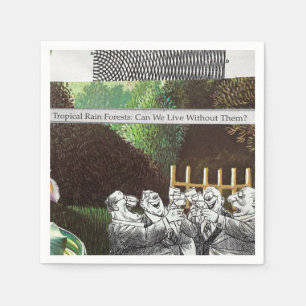 Grappige politieke grap bos klimaatverandering sat servet