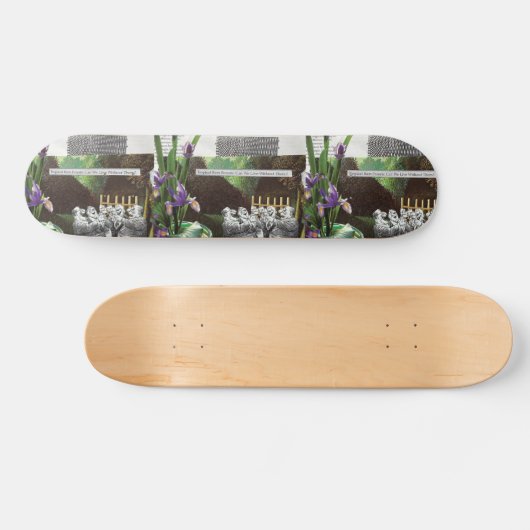 Grappige politieke grap bos klimaatverandering sat skateboard (Horizontaal)