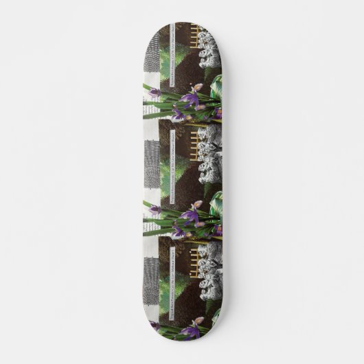 Grappige politieke grap bos klimaatverandering sat skateboard (Voorkant)