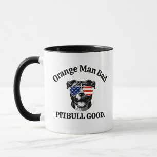 Grappige Politieke Hond Moeder Anti Trump Pitbull Mok