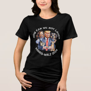 Grappige politieke humor Stem op de Button van K Tri-Blend Shirt