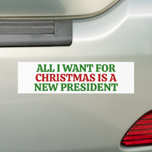 Grappige Politieke Kerst Anti Trump Bumpersticker