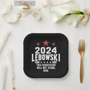 Grappige Politieke Lebowski Verkiezing Stem 2024 Papieren Bordje
