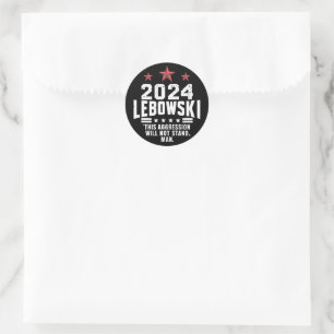 Grappige politieke Lebowski verkiezingen 2024 Ronde Sticker