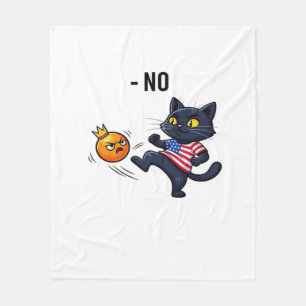 Grappige Politieke Meme Geen Kat Ontwerp Fleece Deken
