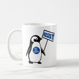 Grappige politieke meme pinguïn tarief koffiemok