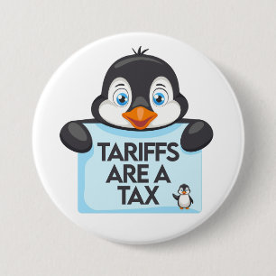 Grappige Politieke Meme Pinguïn Tarief Ronde Button 7,6 Cm