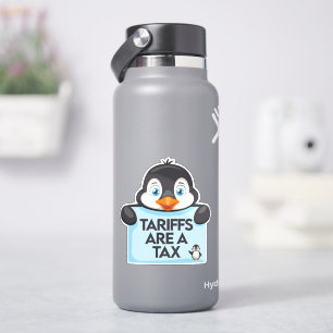 Grappige politieke meme pinguïn tarief sticker