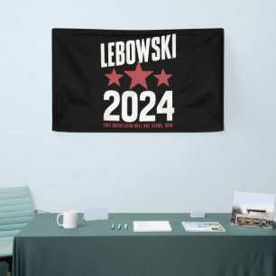 Grappige Politieke Naam Lebowski Politieke Verkiez Spandoek