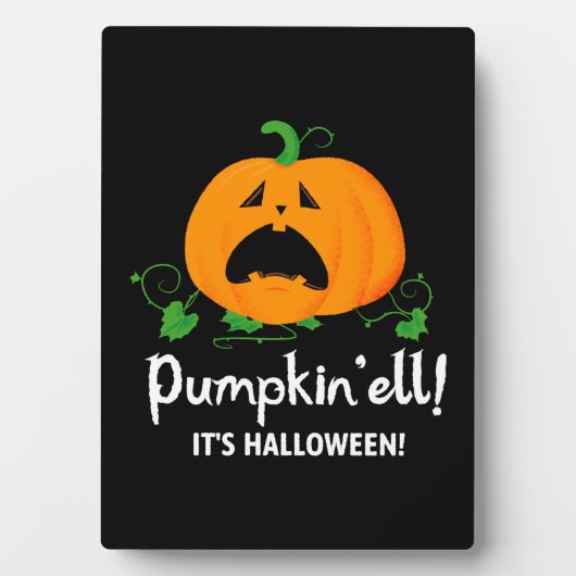 Grappige Pompoen 2023 - Pumpkin'ell! Het is Hallow Fotoplaat (voorkant)