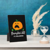 Grappige Pompoen 2023 - Pumpkin'ell! Het is Hallow Fotoplaat (Zijkant)