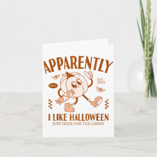 Grappige Pompoen Blijkbaar Houd Ik Van Halloween Kaart