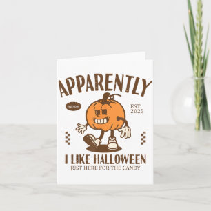 Grappige Pompoen Blijkbaar Houd Ik Van Halloween Kaart