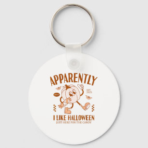 Grappige Pompoen Blijkbaar Houd Ik Van Halloween Sleutelhanger