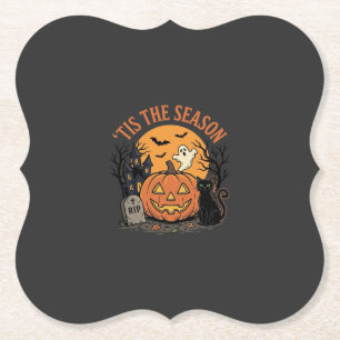 Grappige Pompoen Halloween Grappige Ontwerp2 (2)_1 Kartonnen Onderzetters