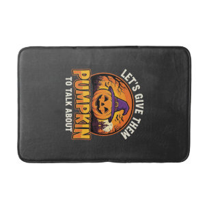 Grappige Pompoen Halloween Grappige Ontwerp_1 Badmat