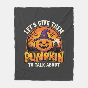 Grappige Pompoen Halloween Grappige Ontwerp_1 Fleece Deken