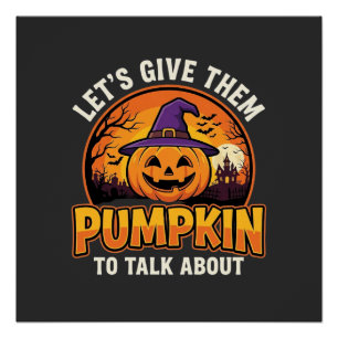 Grappige Pompoen Halloween Grappige Ontwerp_1 Perfect Poster