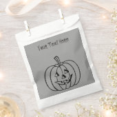 Grappige pompoen met uitgesneden gezicht trick or  bedankzakje (Geknipt)