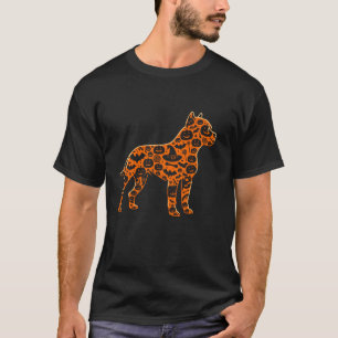 Grappige Pompoen Pitbull Snoep Hond Halloween Mann T-shirt