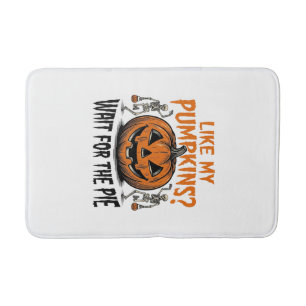 Grappige Pompoen Skelet Halloween Taart Shirt_1 Badmat