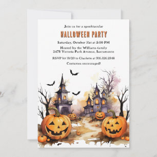 Grappige pompoenen geesten Kinder Halloween Party Kaart