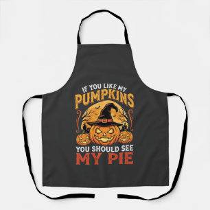 Grappige Pompoenen Halloween Taart Ontwerp_1 Schort