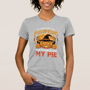 Grappige Pompoenen Halloween Taart Ontwerp_1 T-shirt