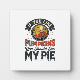 Grappige Pompoentaart Halloween Vintage Shirt Ontw Fotoplaat