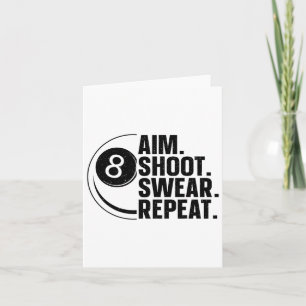 Grappige Pool Art voor mannen Vrouwen Biljart Love Kaart