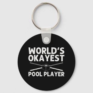 Grappige Pool Art voor mannen Vrouwen Biljart Love Sleutelhanger