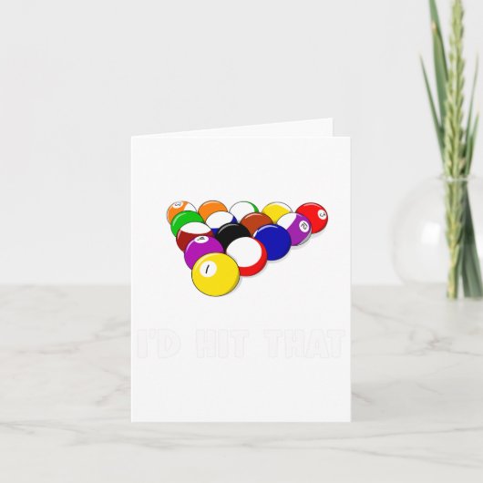 Grappige pool citaat is hit dat biljart speler Chr Kaart (Voorkant)