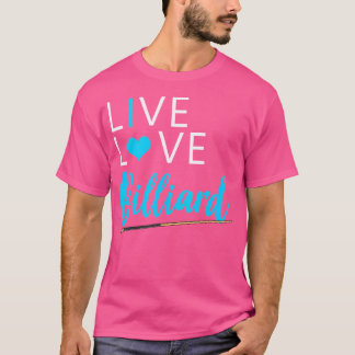 Grappige Pool Lover Vrouwen en Mannen Live Love Bi T-shirt