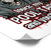 Grappige Pool Speler Grim Reaper Poster (Hoek)