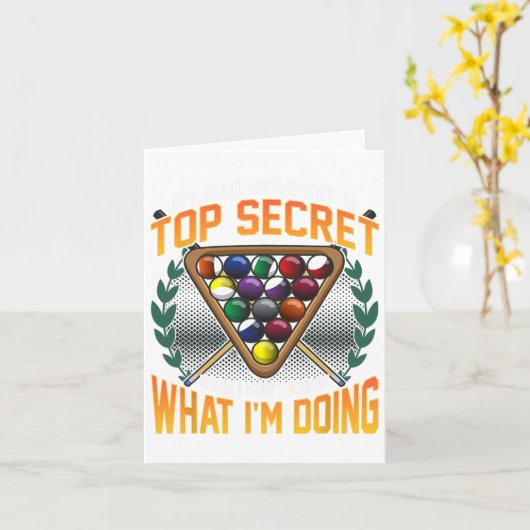 Grappige pool strategie grap weet niet wat ik doe kaart (Gele Bloem)