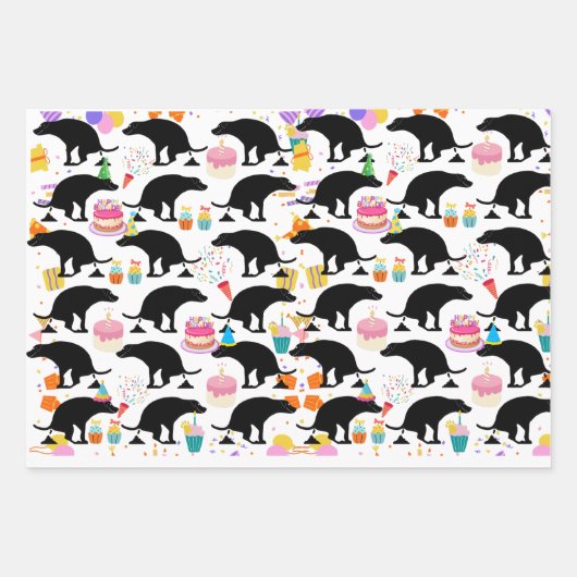 Grappige Pooping Dog Verjaardag Inpakpapier Vel (Voorkant 3)