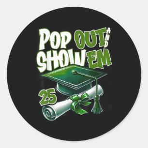Grappige Pop uit en Show EM Senior CL van 2025 Afs Ronde Sticker