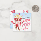 Grappige Popcorn Liefde Notitiekaartje (Voorkant / Achterkant in situ)