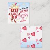 Grappige Popcorn Liefde Notitiekaartje (Voorkant / Achterkant)