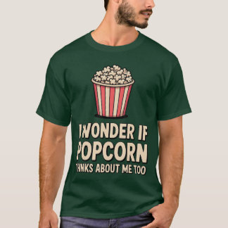 Grappige Popcorn Thema voor Mannen Vrouwen Volwass T-shirt