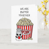 Grappige Popcorn Woordspeling | Valentijnsdag Kaart (Gele Bloem)