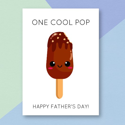 Grappige Popsicle Cool Pop Vaderdag Kaart