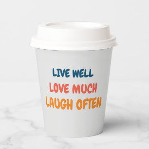 grappige positieve quote inspirerende liefdesleven papieren bekers
