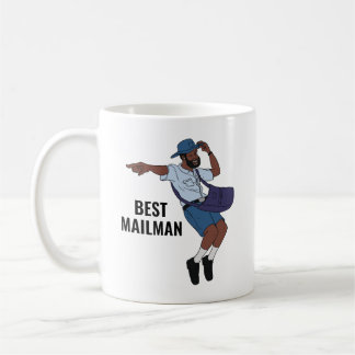 Grappige Postbode Dansende Postbode Waardering Koffiemok