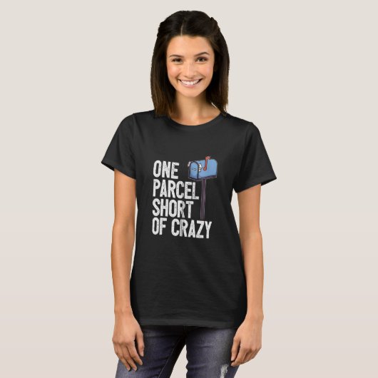 Grappige postbode in één pakket postbode t-shirt (Voorkant volledig)