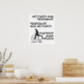 Grappige Poster Fietsers Hatend (Keuken)