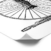 Grappige Poster Fietsers Hatend (Hoek)