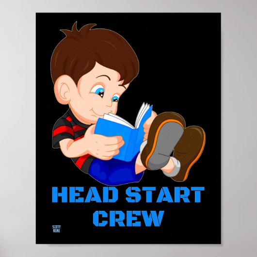 grappige poster "HEAD START CREW" (Voorkant)
