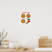 Grappige Poster Snijden Pizza (Keuken)