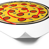 Grappige Poster Snijden Pizza (Hoek)
